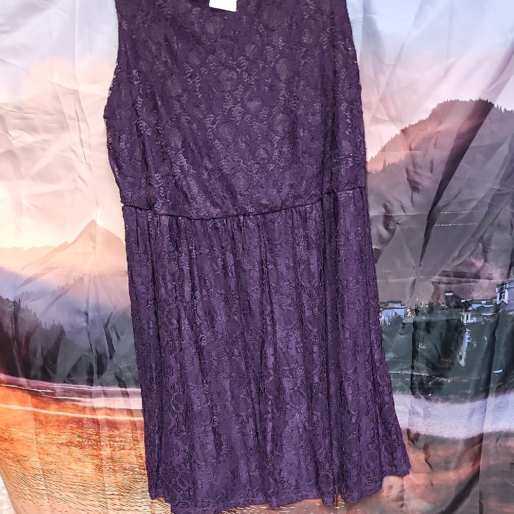 *Nwt Haani Elegant Purple Lace Midi Dress